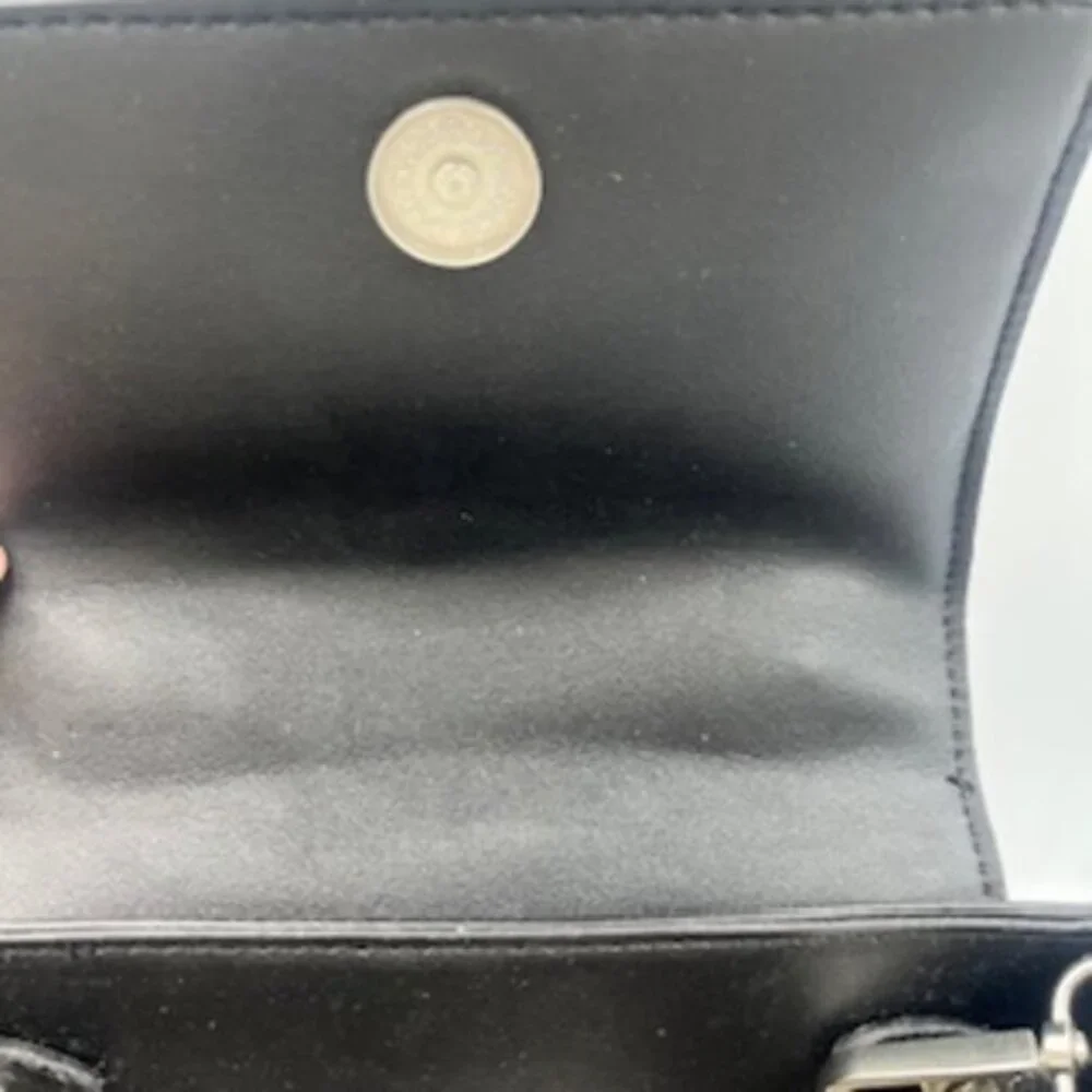 NEW French Connection Bellita Purse crossbody bag Black Faux Leather Silver Stud